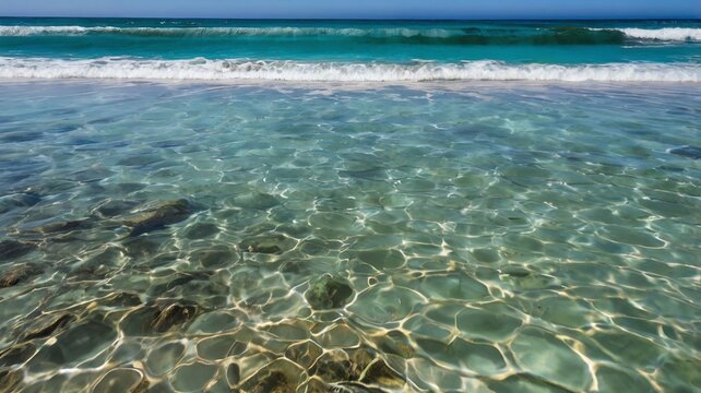 the clear coastal waters