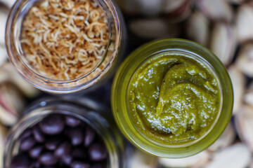 Trendy dubai chocolate ingredients for making dubai chocolate.