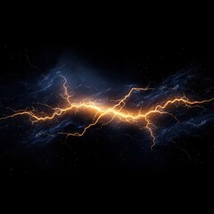 Stunning lightning bolt illuminating the darkness with vibrant energy display.