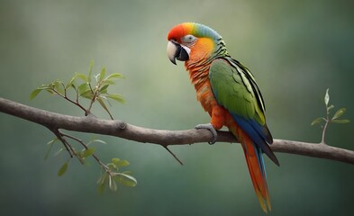 red and green parrot