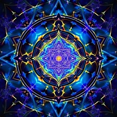 Cosmic Radiance: Sacred Geometry and Mystical Patterns