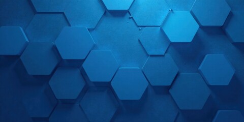 Abstract Blue Hexagon Pattern Background Texture A Seamless Design for Modern Presentations and Digital Media