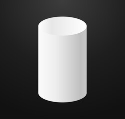 White podium circle 3d Empty stage, product platform background, Vector illustration