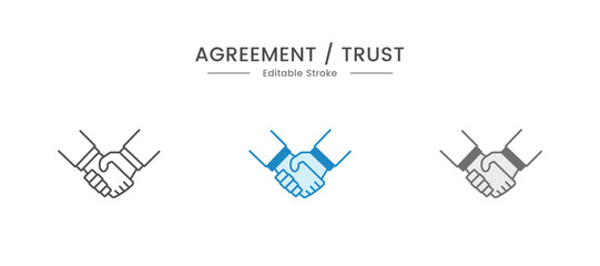Handshake icon, Business agreement handshake vector 