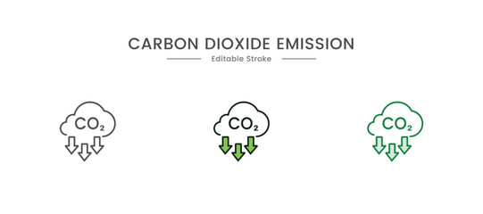 Co2 emission icon, vector illustration