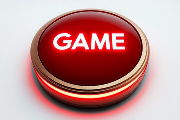 Red LED gaming button with theme
