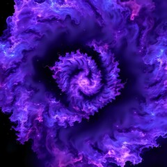 Obraz premium Cosmic Galaxy Swirl: Vibrant Purple and Blue Nebula