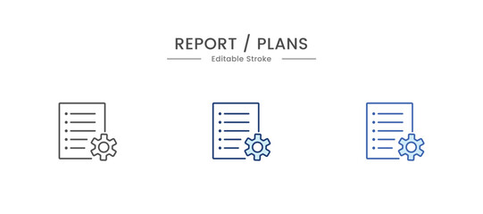 plan icon in different style vector illustration. two colored and black plan vector icons designed in filled, outline, line and stroke style can be used for web, mobile, ui