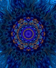 Fractal Abyss: Hypnotic Oceanic Swirls