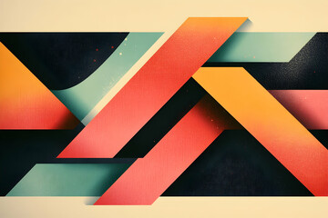 Obraz premium Abstract geometric shapes, overlapping design, textured background, website banner