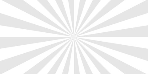 Geometric white and gray diagonal fabric radial summer sunshine explosion energy sunlight glowing sunburst design.