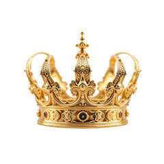 Golden Royal King Crown Luxury Ornate Design Elegant Jewel 3d gem art rich queen regal power metal  