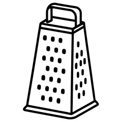 Elegant Line Art of a Grater