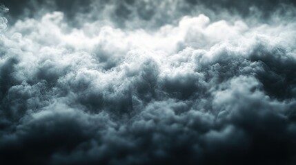Dark Storm Cloudscape Above, Aerial View, Dramatic Lighting, Background Texture