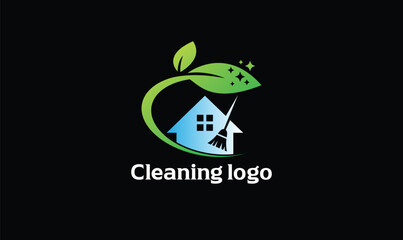 Cleaning logo for company and brand