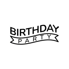 Birthday party vector banner. Invitation card