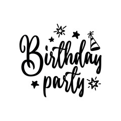 Birthday party vector banner. Invitation card