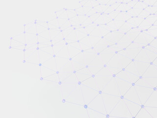 規則的に広がるネットワークの3Dイラストレーション