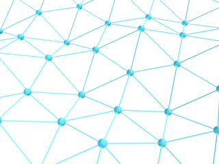 規則的に広がるネットワークの3Dイラストレーション