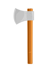 Vector axe with wooden handle