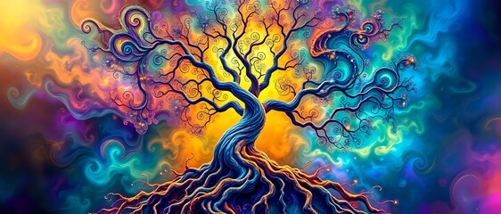 Mandelbrot Tree of Wonder - Surreal Cliffside Fractal Landscape