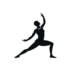 Yoga Standing  Poses Different Style Silhouette Vector Illustration Design On White Background 
