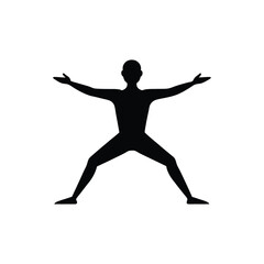 Yoga Standing  Poses Different Style Silhouette Vector Illustration Design On White Background 