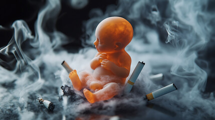 Health risks of smoking habits impact on unborn babies in a smoky environment