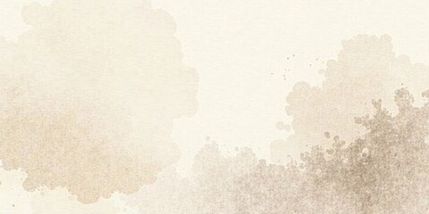 Fototapeta premium Abstract Beige Watercolor Splashes on Light Background, Perfect for Elegant Designs and Vintage Projects