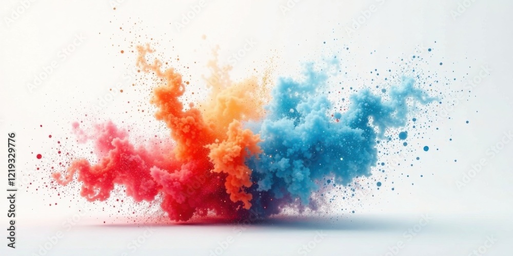 Fototapete abstract colorful explosion of vibrant hues creating a dynamic and energetic visual spectacle