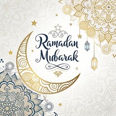 Obraz premium Ramadan mubarak islamic background design