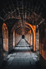 An enchanting stone archway leading to a tranquil pathway.