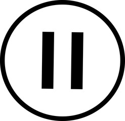  pause button track icon vector. Elements for video streaming app