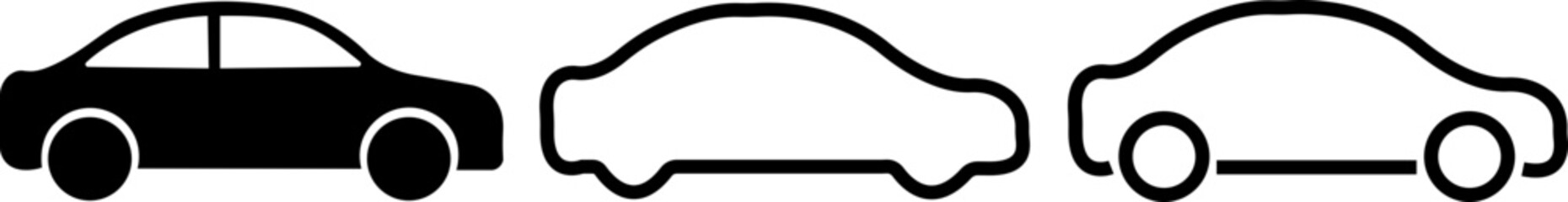 set of Car icons. Simple outline style sign symbol. Auto, view, sport, race, transport concept. car icons collection 