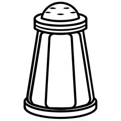 Geometric Salt Shaker Outline Vector