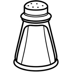 Geometric Salt Shaker Outline Vector