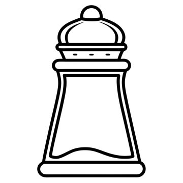 recommend clip art: Geometric Salt Shaker Outline Vector