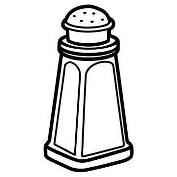 recommend clip art: Geometric Salt Shaker Outline Vector