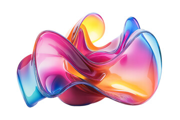 A colorful wave on a transparent background