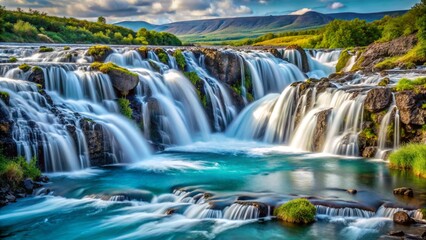 Obraz premium Brúarfoss waterfall 