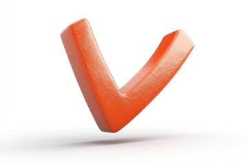 A white surface with an orange v-shaped object, ideal for use in designs related to sports or leisure activities