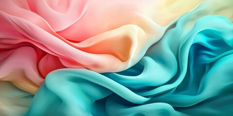 Abstract background featuring colorful twisted shapes.