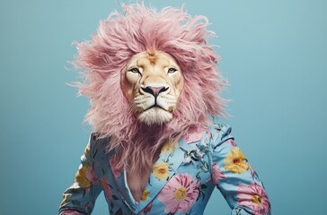 The artistic portrayal of a wild animal king showcases a unique abstract style.