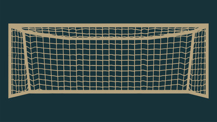 A flat vector illustration of soccer goalkeeper bar drawing isolated
