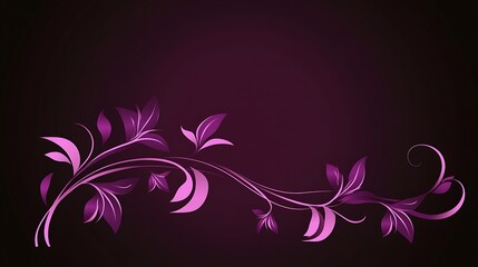 Elegant Purple Floral Design On Dark Background