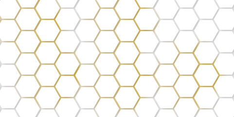 Abstract seamless honeycomb hexagon background. Geometric texture white gray pattern design.

