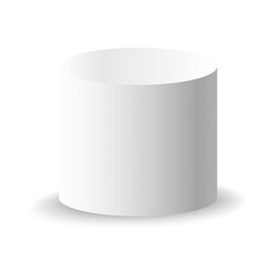 White podium circle 3d Empty stage, product platform, Isolate transparent background