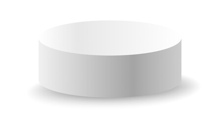 White podium circle 3d Empty stage, product platform, Isolate transparent background