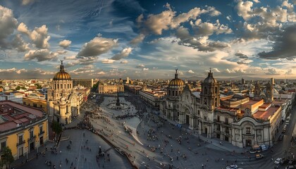 Obraz premium Panoramic view of Plaza de Espana in Seville, Spain
