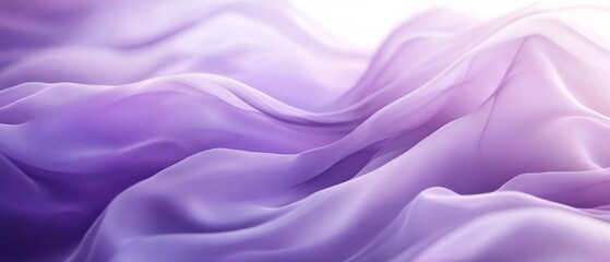 Fototapeta premium Soft Lavender Fabric Flowing in Waves